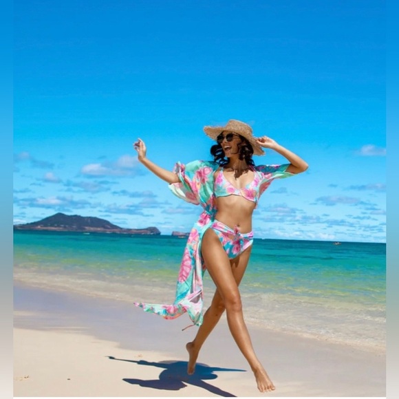 NEW Kenny Flowers Watercolors THE MAUI Underwire Bikini Top S, M, L, XL, - Picture 6 of 16